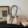 Bolso de Mano de Lona Nuevo Verano 2026, Simple y Casual, De Aspecto Elegante, Bolso Tote de Hombro con Estilo, Bolso de Moda para el Trabajo