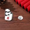 Broche Emblema Panda de Mahjong Sichuan Desenho Animado Fofo Estilo Chinês Acessórios para Fivela de Bolsa de Casal Moda Nacional Emblema de Estudante