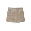 Venta al por mayor de ropa de mujer transfronteriza 2026 AliExpress artículo más vendido moda retro cuadros conjunto de chaqueta ajustada y minifalda de cintura alta