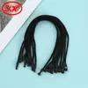 Corda de algodão encerada com cabeça de bala, ponta de flecha de dente único, cabeça de avião, cabeça redonda, reutilizável para etiquetas de bolsa, 200 peças/pacote