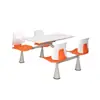 Mesa y Silla de Comedor para Cafetería Escolar Compañía Cantina de Unidad Mesa Rápida para Empleados Mesa de Comedor para Cafetería de Piedra Sinterizada de Gama Alta Combinación