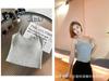 Otoño e Invierno algodón roscado camisola cepillada para mujer tirante de hombro ajustable almohadilla para el pecho camiseta ajustada para fondo espalda bonita ropa interior térmica