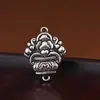 Rey Ciervo Dorado Plata Pura Estilo Étnico Vintage Cuerda Trenzada DIY Hecha a Mano Accesorio de Joyería 990 Plata Pura