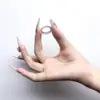 Anillos de Ágata al por Mayor, Anillos de Cola de Calcedonia de Hielo Grado A, Anillos Naturales para Pareja, Anillos Ajustables, Morado Hielo en Stock