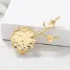 Fabricantes atacadistas de materiais para acessórios de joias semiacabados metal banhado a ouro broche de flor suporte vazio DIY acessórios para lapela