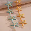 Collar de Estrella de Mar con Goteo de Aceite Transfronterizo Europeo y Americano, una Cadena de Cintura Única de Doble Propósito con un Toque de Alta Gama, Joyería de Estilo Nicho para Vacaciones para Mujeres