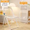 Silla plegable para dormitorio de estudiantes, silla de estudio para el hogar, silla de comedor, taburete portátil sencillo, silla de oficina con respaldo para computadora