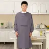 Bata Reversible Impermeable y a Prueba de Aceite para Hombre Nuevo Delantal de Manga Larga Cocina Hogar Catering Ropa de Trabajo Impresión de Logo Personalizado