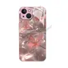 Case protetor Shopee mais vendido para iPhone 16, rosa com padrão de ondas e borboleta, simples e de alta qualidade, capa de vidro para celular 17pm