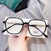 M3076 Montura poligonal grande, artística, pequeña, fresca, para gafas, marco antiluz azul, para teléfono móvil, para estudiantes masculinos y femeninos, se puede equipar sin necesidad de energía.