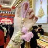 Oro Puro 999 Carpa Dorada Navideña Colgante de Cadena para Teléfono Árbol de Navidad Llavero de Papá Noel Adorno Regalo para Novia
