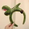 Diadema de Personaje de Dibujo Animado Japonés y Coreano, Alien de Tres Ojos, Tiburón, Cabeza de Dinosaurio, Pinza para el Cabello para Lavarse la Cara, Estilo de Diadema Original y Lindo