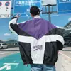 Chaqueta de Patchwork Color-Blocking Estilo Harajuku En Stock Transfronteriza Moderna Unisex Verano Calle Europea y Americana Hip-Hop Holgada Estilo Primavera para Parejas