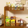 Sala de estar mesa de comedor bocadillos pequeños té café granos tazas estante de almacenamiento escritorio de oficina gabinete organización estante de almacenamiento