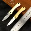 Mini Cuchillo Latón Acero Inoxidable Navaja Plegable Navaja Plegable de Alta Dureza Camping al Aire Libre Portátil Cuchillo para Frutas