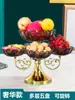2025 Nuevo Plato de Frutas Secas Frutero Sala de Estar Mesa de Café Dulces Europeo Multi-Capa Cristal Frutero Estilo Lujo Accesible de Gama Alta