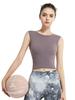Chaleco deportivo sexy de color sólido europeo y americano para mujer, ajustado, elástico, de secado rápido, para correr, gimnasio, yoga