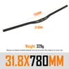 Manillar recto de bicicleta de montaña ultraligero UNO plateado 31.8*640 680 720 760 800MM