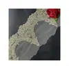 En stock encaje de malla de encaje de bordado soluble en agua con hilo dorado ribete para falda accesorios de ropa fabricante de tela al por mayor