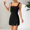 Amazon Transfronterizo Ropa de Mujer Vestido Elegante Versátil 2026 Primavera y Verano Nuevo Cintura Alta Ajustado Tirantes Finos Vestido Corto