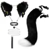 Diadema con Orejas de Gato para Cosplay Joyería de Cola de Gato Hecha a Mano Lindo Accesorios para el Cabello de Chica Gato Orejas de Animal Set de Accesorios de Cola de Animal