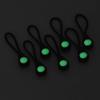 En stock venta caliente transfronteriza cabeza de cremallera luminosa accesorios para bolsa de montañismo al aire libre cuerda de cremallera autoluminosa hebilla de cordón para abrigo anti-pérdida