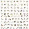 100 adesivos Xiao Mao desenho animado gato fofo material para diário manual DIY à prova d'água crianças adesivos transfronteiriços atacado