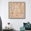 Patrón de Riqueza y ProsperidadPintura Decorativa Vintage Estilo Francés Moderno Hecha a Medida para Hoteles, Arte de Pared Retro para Villas, Pintura para Vestíbulo