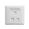 Panel de socket de red de banda ancha de seis tipos de tres agujeros de doble puerto para computadora de cuatro posiciones CAT6 para piano 86 oculto