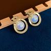 Pendientes Pequeños Fragantes Retro de Lujo Accesible con Borla de Letra y Perlas Delanteras y Traseras, Pendientes Versátiles de Moda Elegantes y de Alta Gama