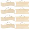 Adornos Colgantes de Virutas de Madera Navideñas Letreros de Madera en Blanco Colgantes Decorativos de Madera para Bricolaje Banderines de Virutas de Madera con Cuerda para Colgar