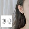 Pendientes de Cruz de Plata Blanca con Epoxi Blanco de Dongdaemun, Corea del Sur, los más fáciles de combinar con el temperamento, Pendientes de Nicho, Pendientes, Pendientes, Mujeres Modernas