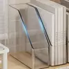 Soporte de Archivos de Escritorio Soporte para Libros Acrílico de Alta Transparencia Estante de Almacenamiento para Revistas Organizador de Libros Vertical con Múltiples Compartimentos