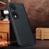 Capa de celular de couro de luxo para honor 80Pro, couro bovino de primeira camada, capa protetora totalmente abrangente para lente, resistente a quedas, para homens e mulheres