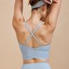 Roupa íntima esportiva feminina beleza costas ioga roupas colete integrado pilates treinamento profissional à prova de choque sutiã fitness