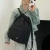 Mochila de Cordão Grande Capacidade Genuína Simples da Moda Estilo Coreano Encomenda Personalizada para Mulheres Esportes ao Ar Livre Viagem Mochila de Cordão