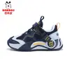 Zapatillas deportivas Babu Dou para niño en gris carbón negro, modelo nuevo para niños mayores, zapatillas de running de malla transpirables y ligeras para niños pequeños