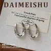 Pendientes de Aro Minimalistas de Moda Transfronteriza Europea y Americana con Aguja de Plata 925, Lujo Ligero, Sensación de Alta Gama, Pinzas para Orejas y Accesorios para Orejas Versátiles