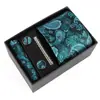 Corbata de Hombre de Venta Caliente Transfronteriza con Bordado Jacquard de 8 cm Patrón Paisley Paisley Caja de Regalo Corbata de Hombre de Gama Alta