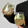 Taza de Jugo para Bebidas Smoothie Japonés de Restaurante Famoso de Internet Taza Mousse Forma de Huevo Gran Capacidad Vidrio de Alto Valor