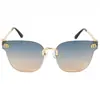 Gafas de sol retro con montura ovalada alta sensación moda letras transfronterizas nuevas gafas de sol con protección UV 139 90287
