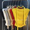 Camiseta Corta de Manga Corta con Diseño Coreano de Verano 2026, Estilo Nicho de Un Hombro para Mujer, Corte Ajustado y Top Corto Versátil para Mujer