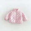 Jaqueta de algodão floral fofa para meninas, coleção de inverno 2026, casaco de algodão acolchoado espesso para bebês, agasalho infantil, zdw6620