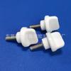 16mm-m4 palabra acero inoxidable blanco mango de plástico de protección ambiental/mango de plástico/fabricante de mano de tornillo de ajuste