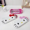 Gatito Lindo Set Portátil de Cubiertos para Niños Acero Inoxidable 410 Tenedor Cuchara Palillos Dibujos Animados Sanrio Lindo Estudiante