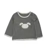 Roupa estilosa de outono para bebês meninos: uma camiseta listrada de manga comprida super fofa combinada com calças tipo lanterna largas e casuais - um conjunto de duas peças