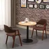 Mesa y sillas de negociación sencillas tienda de té de leche cafetería mesa redonda pequeña balcón de casa mesa y silla de combinación de ocio mesa y sillas estilo retro
