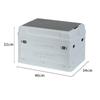 Caixa de Camping, Caixa de Volume para Exterior, Caixa de Armazenamento Dobrável, Caixa de Armazenamento com Tampa Flip-Top, Tampa de Madeira, Caixa de Armazenamento para Porta-Malas de Carro