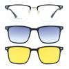 2271 Nuevas Gafas Magnéticas de Acero y Cuero, Montura sin Borde, para Miopía, de Gama Alta para Negocios para Hombre y Mujer, Gafas de Sol Polarizadas