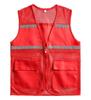 Chaleco de Voluntario para Red de Pesca Personalizado Verano Cuadrícula Ropa de Trabajo del Personal Impresión de logo Chaleco de Malla Transpirable Camisa Publicitaria